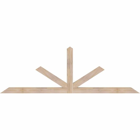 Ekena Millwork Saratoga Smooth Timber Gable Bracket, Douglas Fir, 84"W x 28"H x 3 1/2"D x 3 1/2"F, 8/12 Pitch GBW084X28X0404SAR00SDF